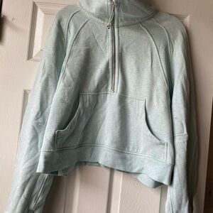 Lululemon Mint Green Cropped Women's Funnel Neck Sweatshirt